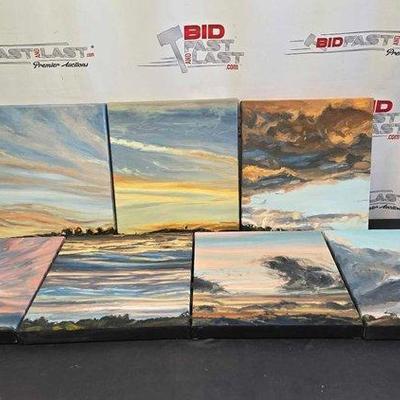 Sale Photo Thumbnail #291: #2810 • (7) Gail Roberts"Threats & Promises" Canvas Paintings
