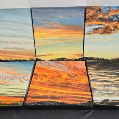 Sale Photo Thumbnail #294: #2816 • (6) Gail Roberts "Threats & Promises" Canvas Paintings
