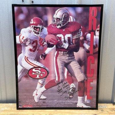 Sale Photo Thumbnail #136: #1820 • Jerry Rice San Francisco 49ers Signed Poster
