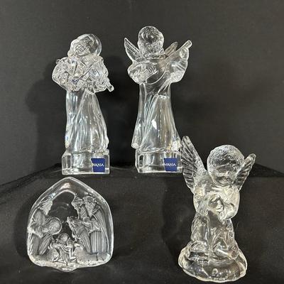 Mikasa Crystal Angels And Glass Nativity 