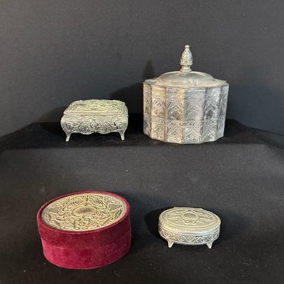 Metal Vintage Trinket Boxes