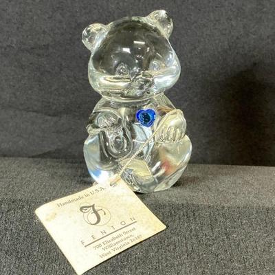 Fenton Art Glass September Bear