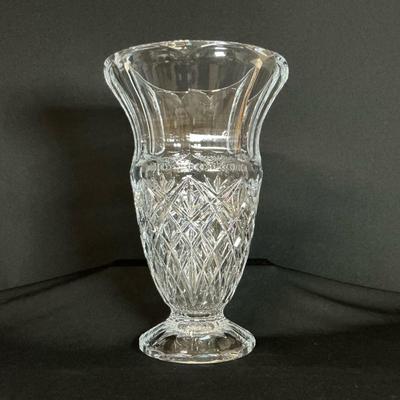 Czech Towle 14 Inch Tall Crystal Vase