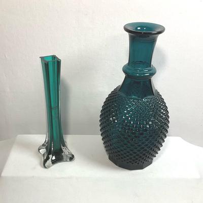 Dark Green Glass Vases