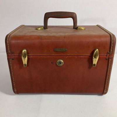 Vintage Dark Brown Samsonite Train Case