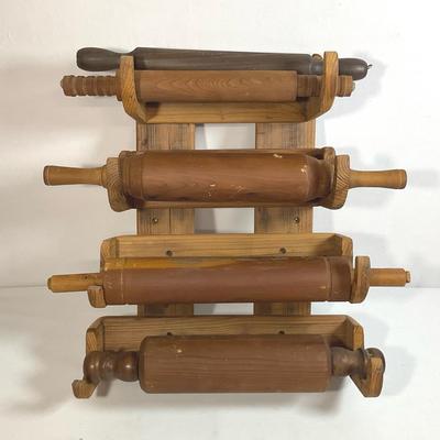 Vintage Rolling Pins And Wall Mount
