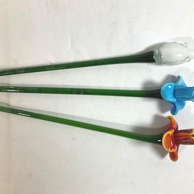 Sculpted Glass Flowers 