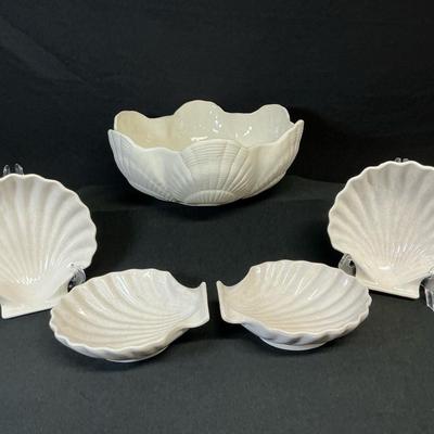 Seashell Bowl And Platters