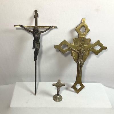 Solid Brass Crucifix And More