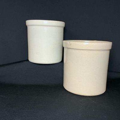 Two Stoneware Crocks