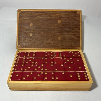 Vintage Red Domino Set