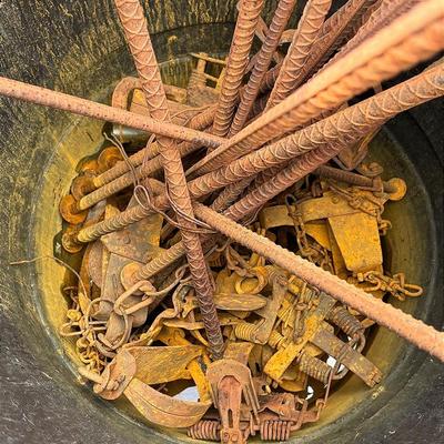 Rusted Metal Items Assortment 