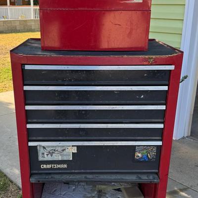 Craftsman Rolling Tool Chest & Top Box with Sockets, Wrenches & Hand Tools | Loaded Lot