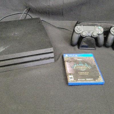 Sony PlayStation 4 Pro Console Bundle | 1TB PS4 Pro | 2 Controllers | Charging Dock | Game Included