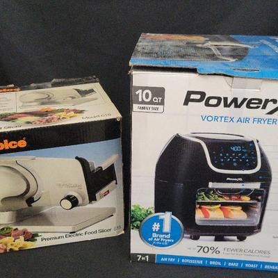 PowerXL Vortex Air Fryer Pro & Chef’sChoice 610 Electric Food Slicer | Kitchen Appliances Lot