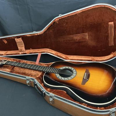 Ovation Model 1111 Acoustic Guitar | Sunburst Finish | Hard Case Included