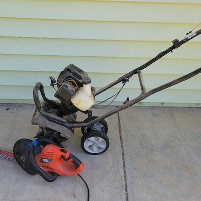 Craftsman Mini Tiller & Hedge Hog 24" Hedge Trimmer | Lot of 2 Yard Tools | Untested