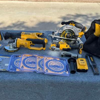 DeWalt 20V MAX Power Tool Lot – Circular Saw, XR Multi-Tool, Grinder, Recip Saw, Radio & More