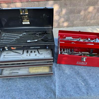 Craftsman & Durabuilt Toolboxes with Hand Tools, Sockets & Wrenches | Mixed Mechanic Lot