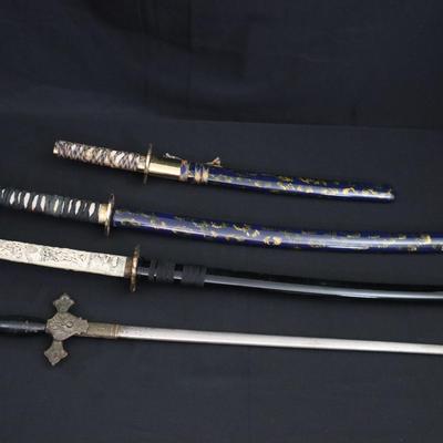 Decorative Sword Lot | Includes Knights of Columbus Ceremonial Sword & Kantana