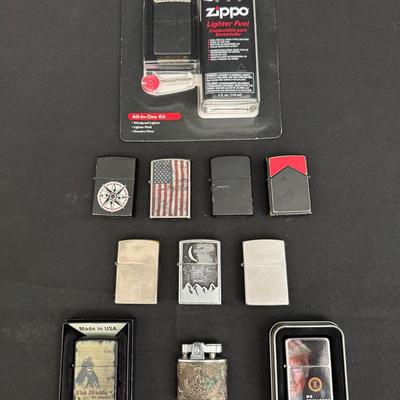 Zippo Lighter Collection – 12 Unique Pieces Including Vlad Dracula, Mr. President & Aztec Design