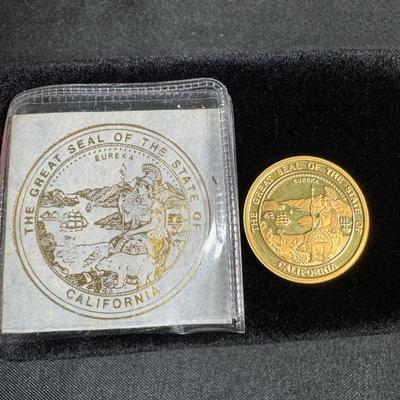 1993 California Gold Commemorative Round – 1/4 oz .9999 Fine Gold | Great Seal Design