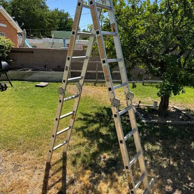 Krause MultiMatic Aluminum Telescoping Ladder – Made in USA, Multi-Position Use