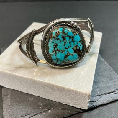 Sterling Silver Native American Turquoise Cuff Bracelets 