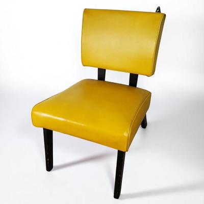 MCM Viking Yellow Vinyl Chair - 20x26x30”