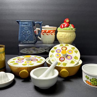 Vintage Ceramics - Baking Dishes Made In Portugal, Baldelli Vase, Jonquil Pitcher & More