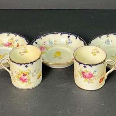 Vintage Cauldon Demitasse Tea Set For 4 