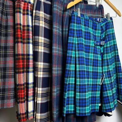 Vintage Plaid Wool Skirts - Pendleton (2), Clam Laird & More (S-L)