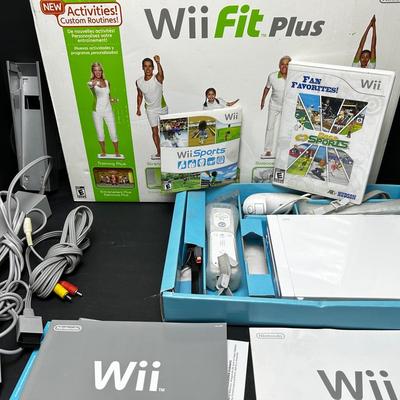 Wii Console Model RVL-001 And Wii Fit Plus, Controllers, Games