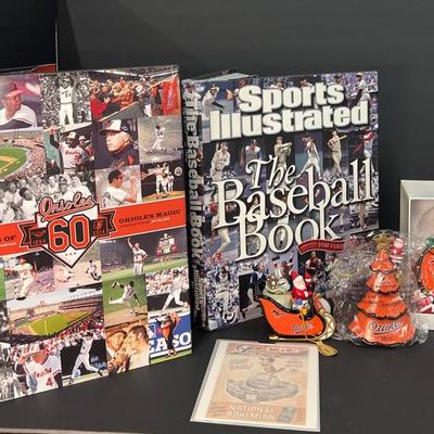 Baltimore Orioles Christmas Ornament – Danbury Mint 2009, 2010, 2012 + Orioles & Baseball Books