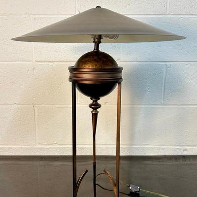 Contemporary Metal Table Lamp - 27”h, 21” Diameter