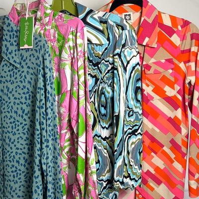 Womens Abstract-Print Tops - Lily Pulitzer, Anne Klein, Tracy M, and More (S-M)
