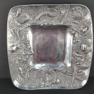 Metal Seafood Centerpiece Bowl - 17x17x3.75”