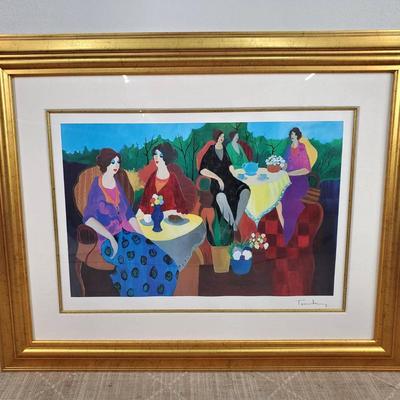 Itzchak Tarkay “Morning Social” Print - Framed 30.5x38” 