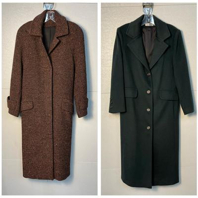 Vintage Wool Forecaster Of Boston and Speckled Wool Tweed Long Coats - Size 7/8