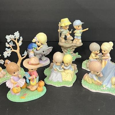 Set Of 7 Hamilton Collection Precious Moment Figurines 