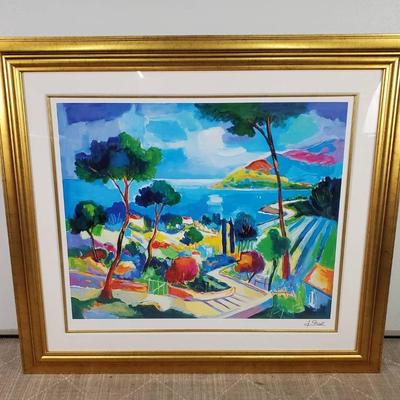 Jean-Claude Picot “L’Escalier A Theoule” Print - Framed 38x42”