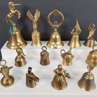 Mid-Century Vintage Solid Brass Bells