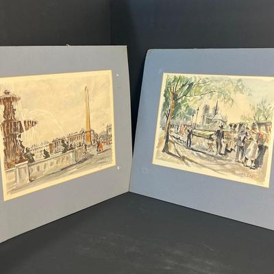 Franz Herbelot Signed & Numbered Prints: Pont Marie & Quai Montebello et Les Bouquinistes