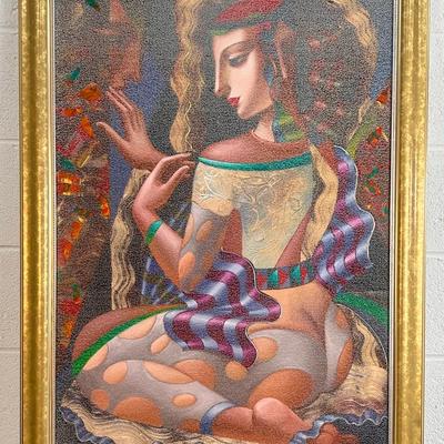 Oleg Zhivetin “Man On Her Mind” Signed & Numbered Print - Framed 42x29”