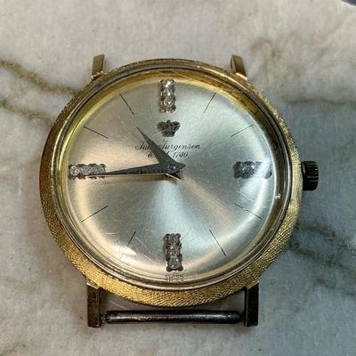 14K Gold Jules Jurgensen Mens Vintage Watch  
