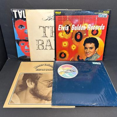 Vintage Vinyl Records: Pink Floyd, Elton John, Elvis, The Band, Talking Heads 