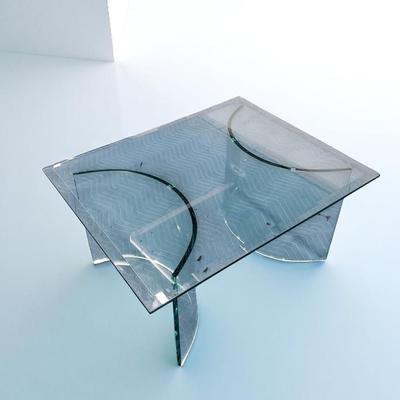 Modern Clear Glass End Table - 24X30X19”