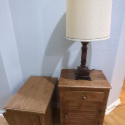 Two Accent Tables & Lamp