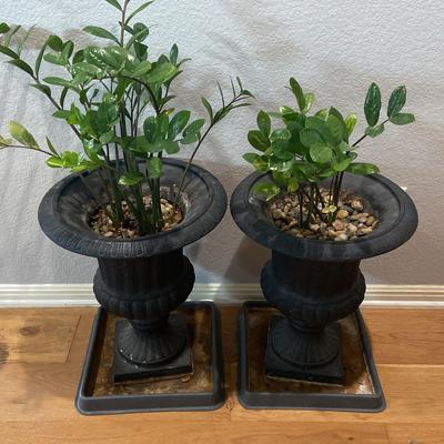 Large Black Planters