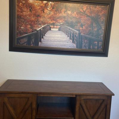 TV Stand And Large Bridge Picture 